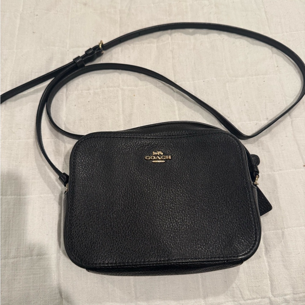 Coach Black Pebbled Leather Crossbody Bag